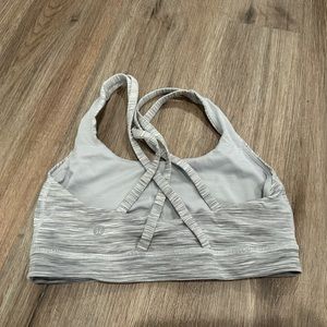 Grey/white Lululemon sports bra size 4